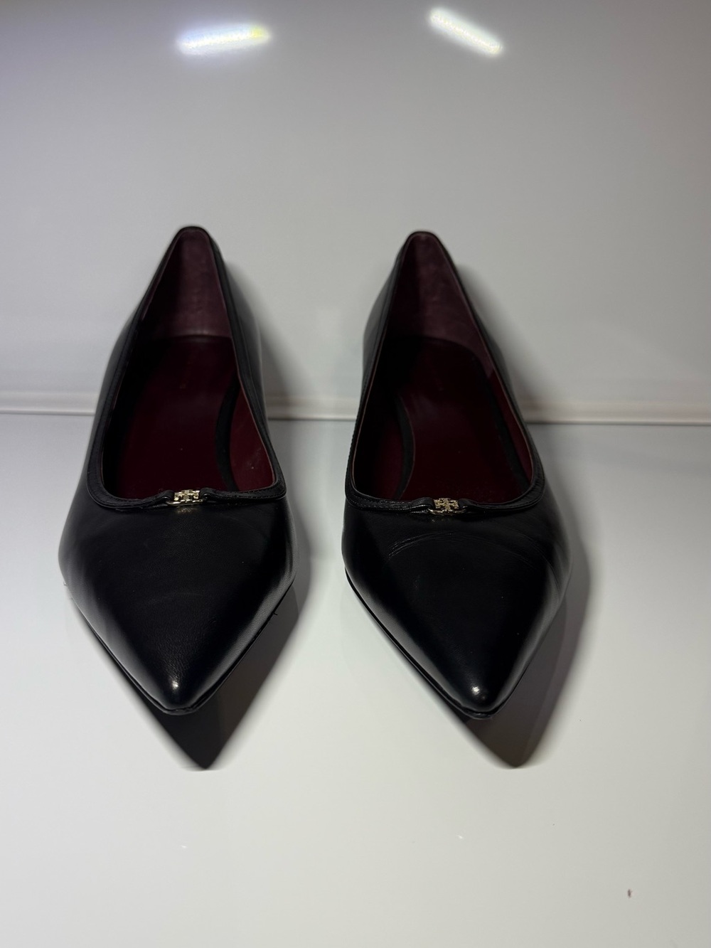 Tory Burch Women's Black Pointed Toe Ballet Flats size 9